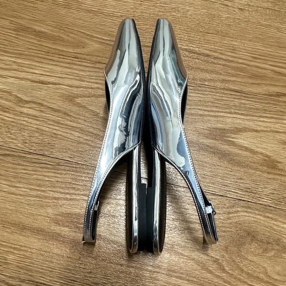 NOT FOR SALE: Madden girl flat silver sling back sandals - Picture 7 of 11